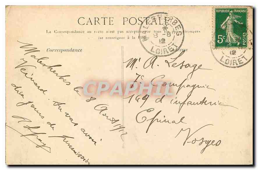 CPA Malesherbes un coin de la Foret  — Back