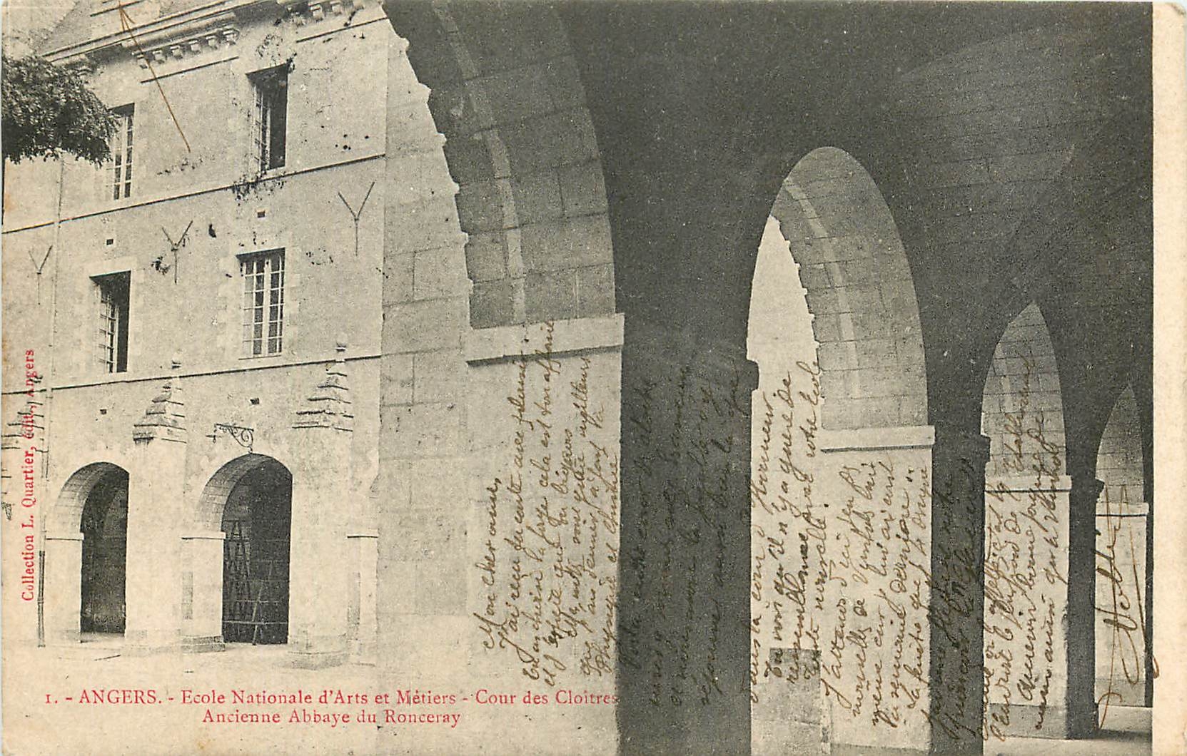 CPA Angers Ecole Nationale d'Arts et Metiers cour des Cloitre ancienne Abbaye du Ronceray 