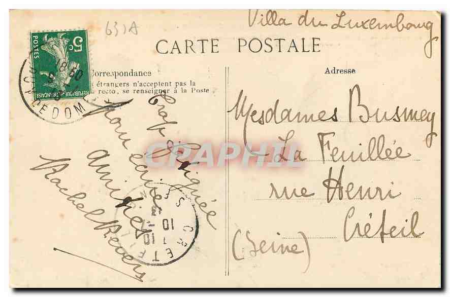 CPA L'Auvergne pittoresque Sommet du Puy de dome Escalier du Temple au Dieu Merenre  — Verso