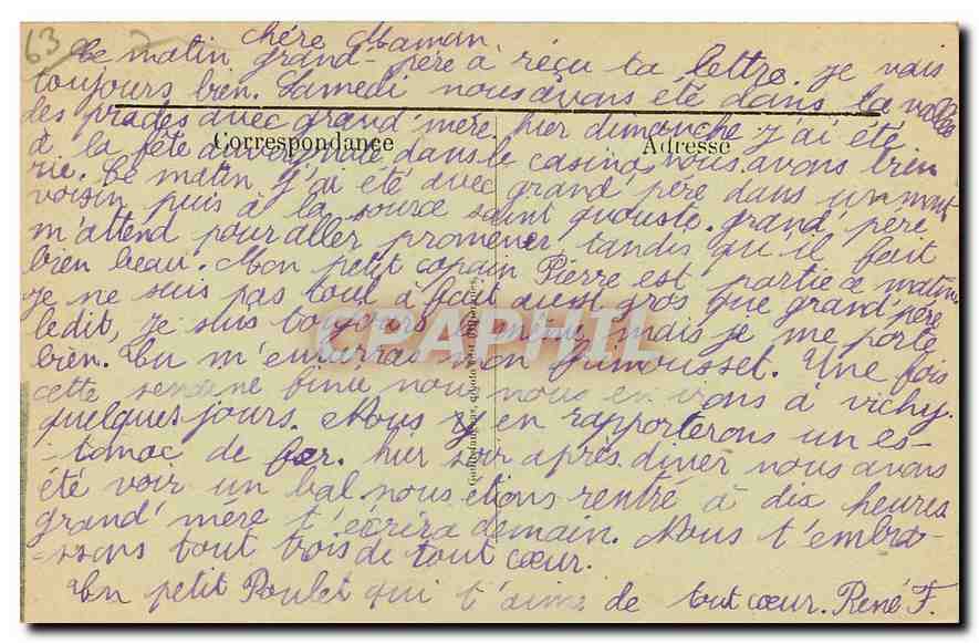 CPA Le Mont Dore le puy de Sancy  — Verso