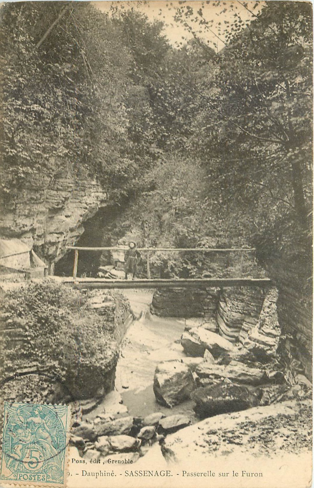 Passerelle sur le Furon — Sassenage, Dauphiné — Pons, édit, Grenoble