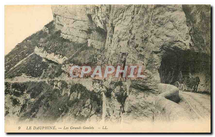 CPA Le Dauphine les Grands Goulets Attelage Chevaux