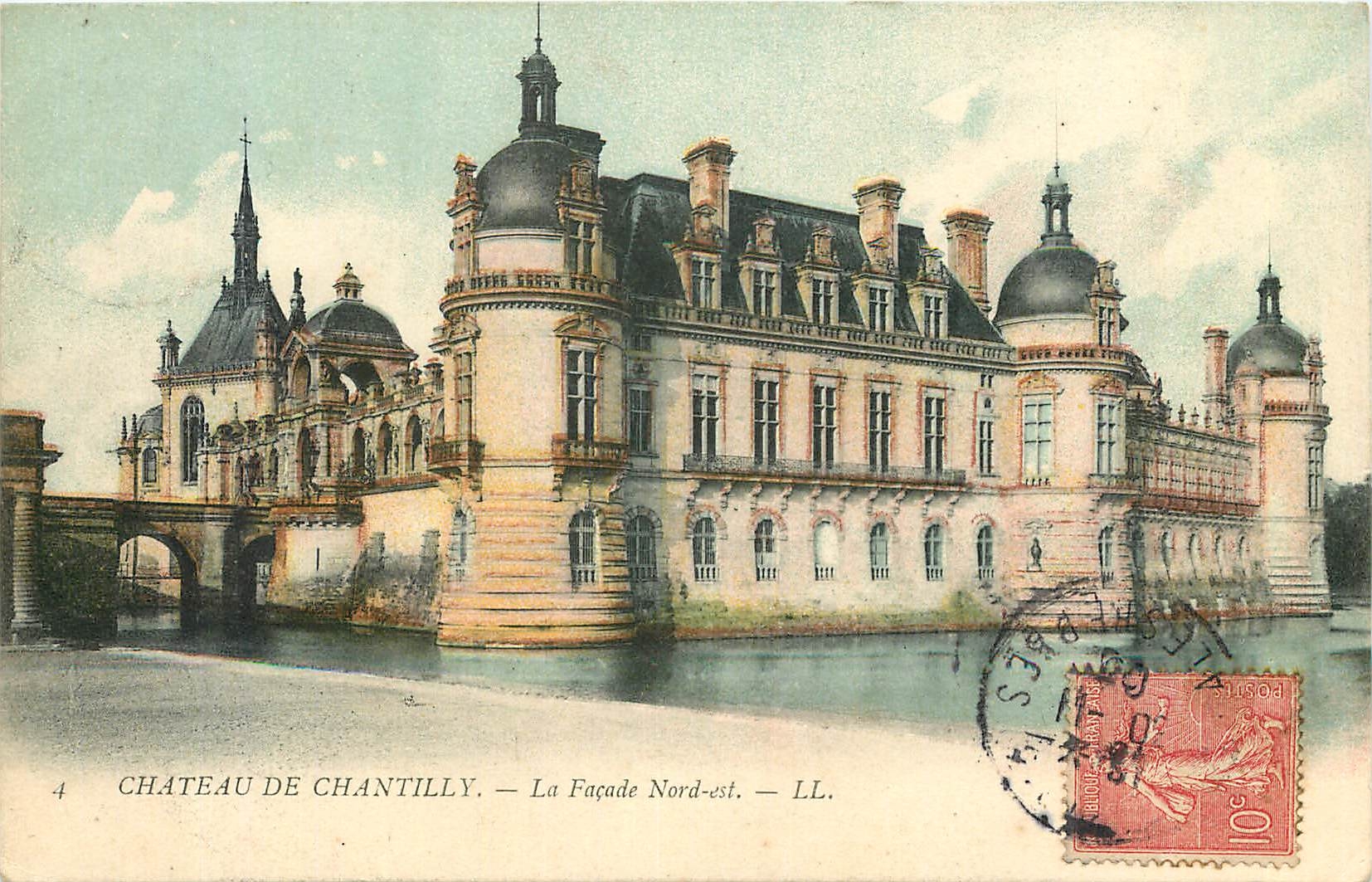 CPA Chateau de Chantilly la facade Nord est 