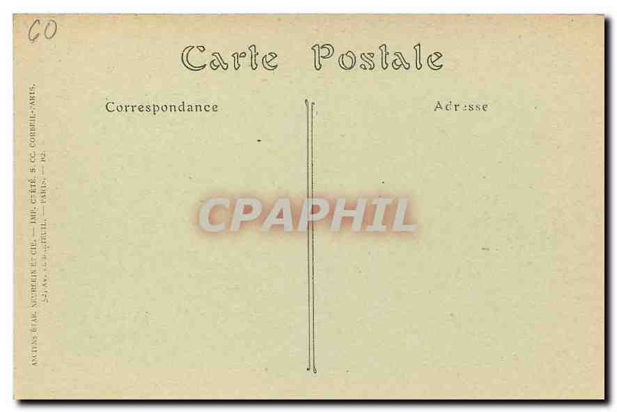 CPA Palais de Compiegne Escalier d'Apollon combats d'Alexandre tapisseries  — Rückseite