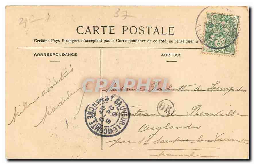 CPA Champigny S Veude Indre et Loire Interieur de la Chapelle les Vitraux  — Rückseite