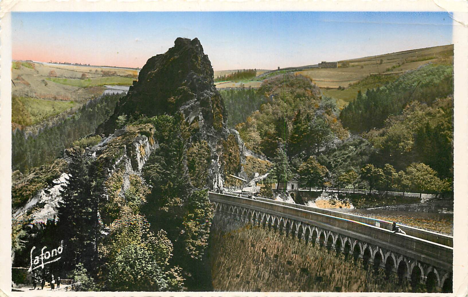 CPA Environs de St Etienne Loire Rochetailleee Barrage du Gouffre d'enfer 