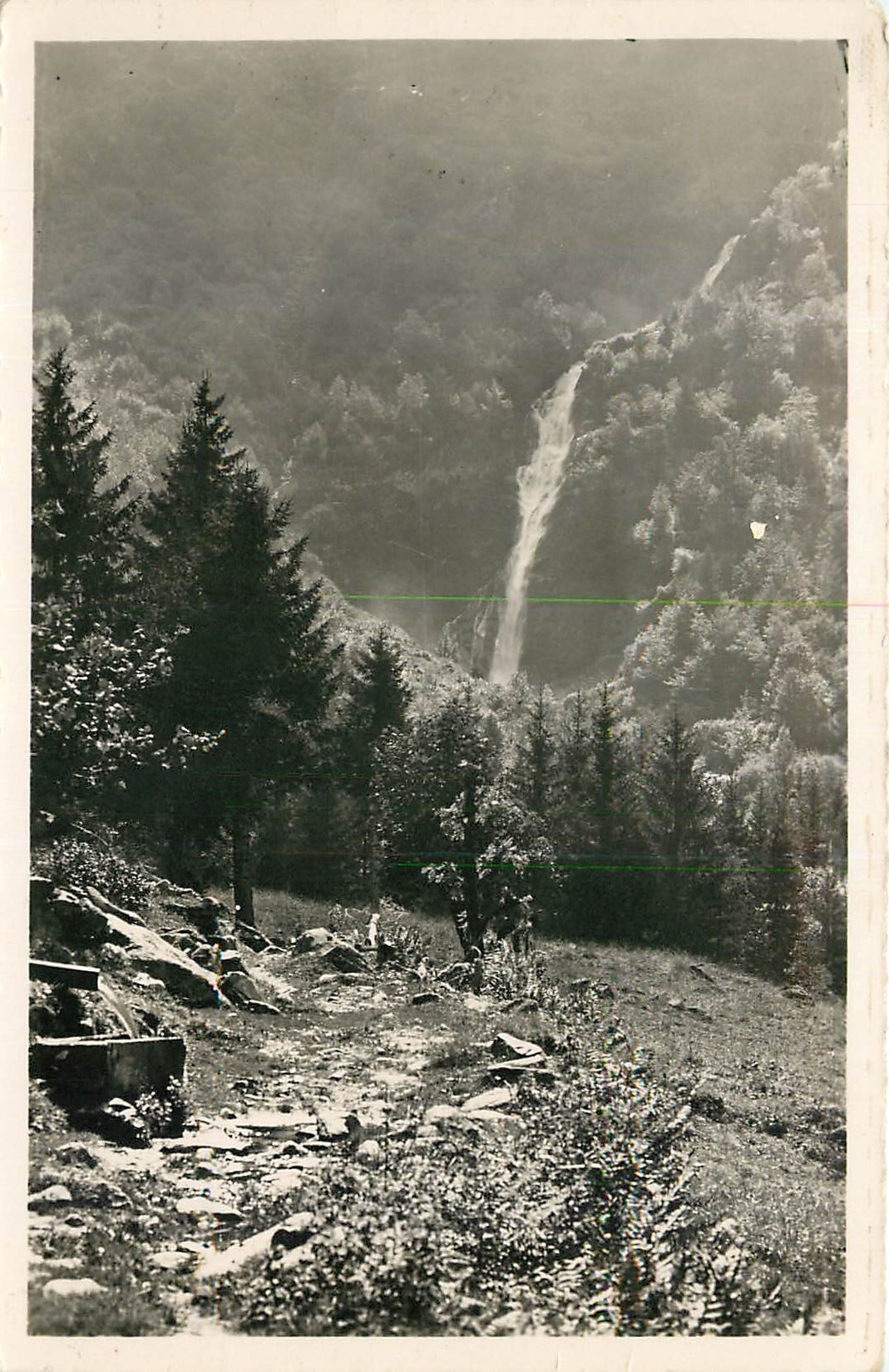 CPA Dauphine Isere la Ferriere d'Allevard Fond de France Cascade du Pissou 