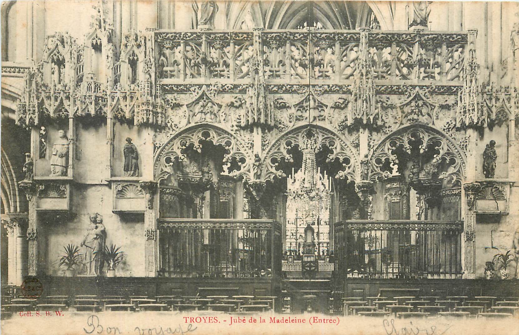 Troyes - Jubé de la Madeleine (Entrée) — Coll. S. W. et Claire