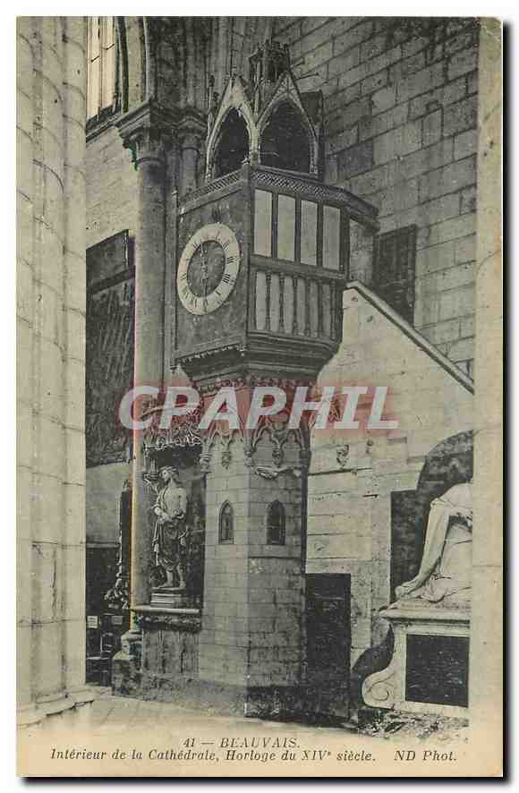 Intérieur de la Cathédrale — Horloge du XIVe siècle — ND Phot.