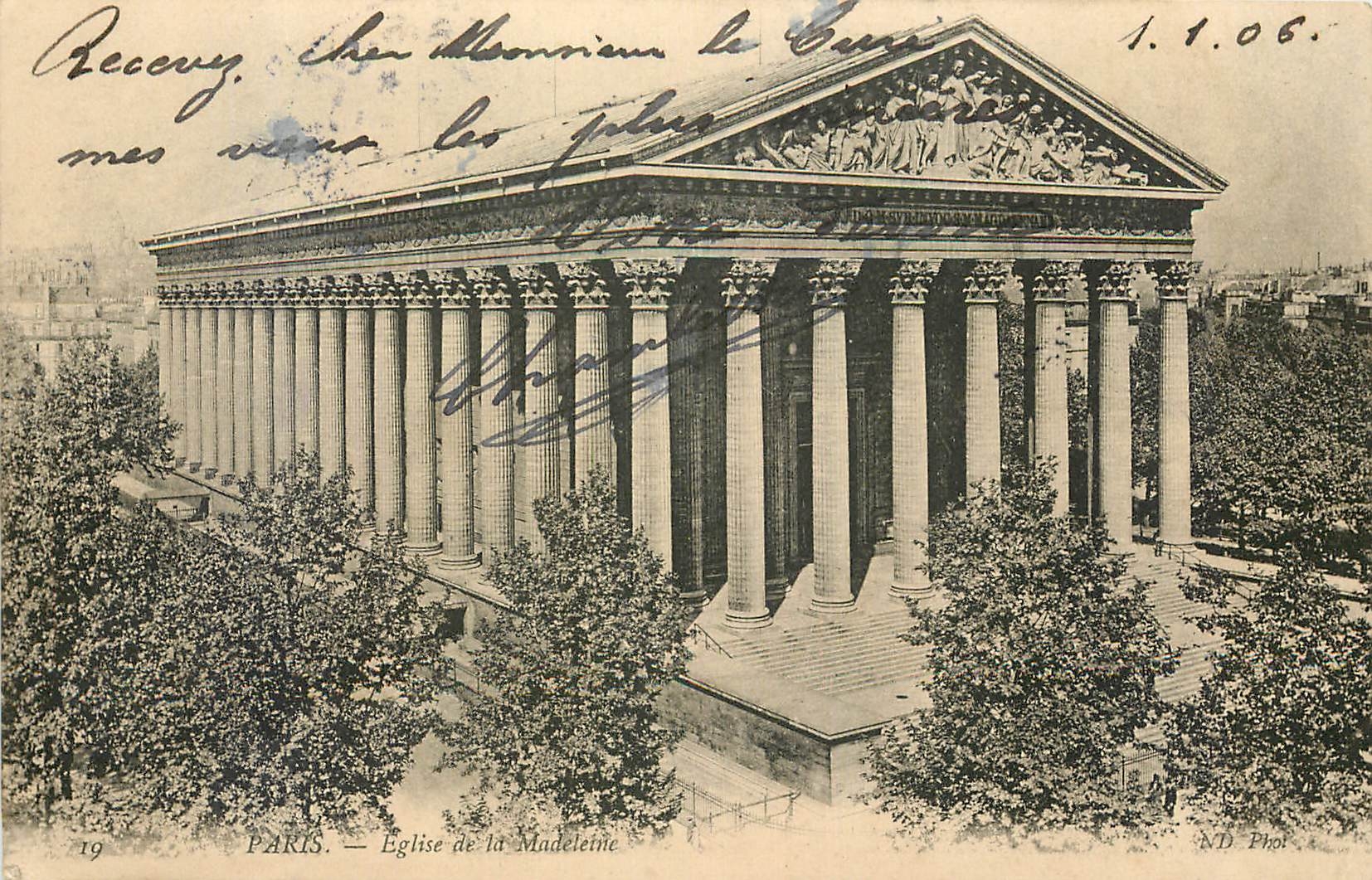 CPA Paris Eglise de la Madeleine 