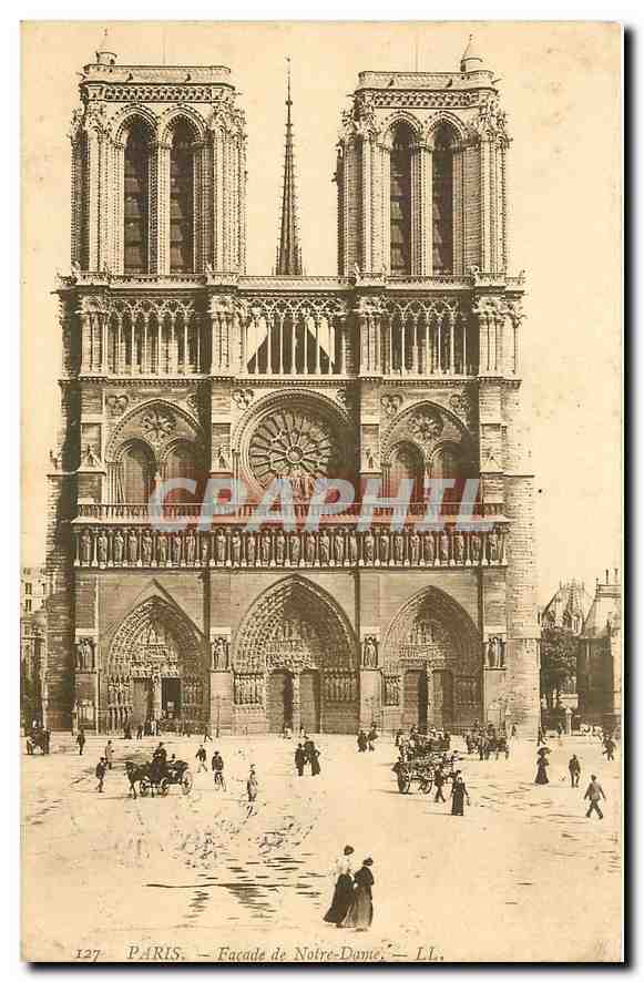 CPA Paris Facade de Notre Dame 