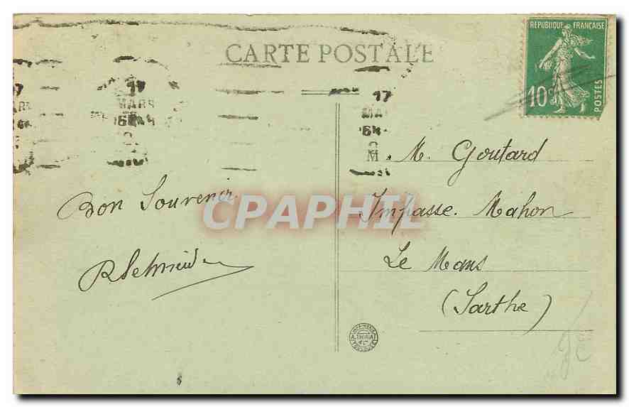 CPA Paris Parc Monceau la Rotonde  — Rückseite