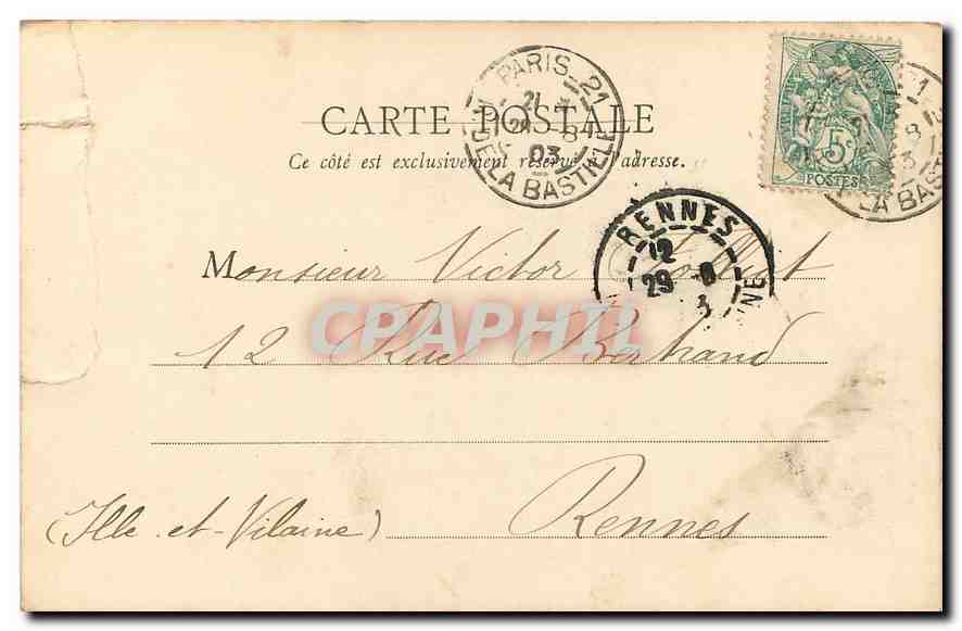 CPA Paris Fontaine Medicis  — Rückseite