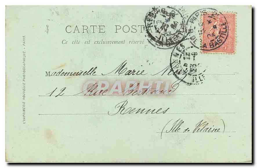 CPA Paris le Senat  — Verso