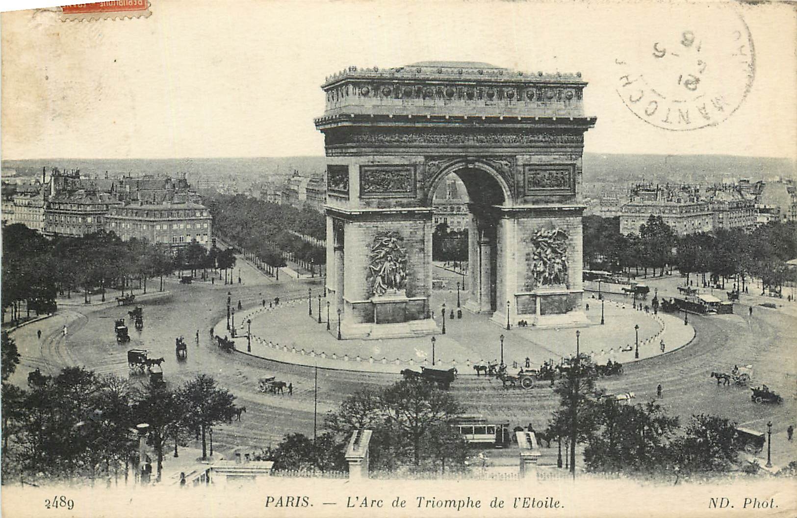 CPA Paris l'Arc de Triomphe de l'Etoile 