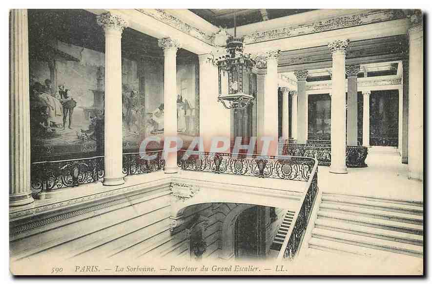 CPA Paris la Sorbonne Pourtour du Grand Escalier 