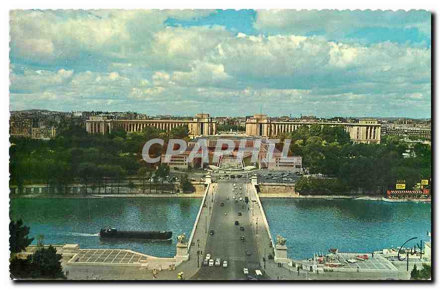 CPA Paris et ses Merveilles le Pont d'Iena la Seine et le Palais de Chaillot Azema Boileau et Carlu 