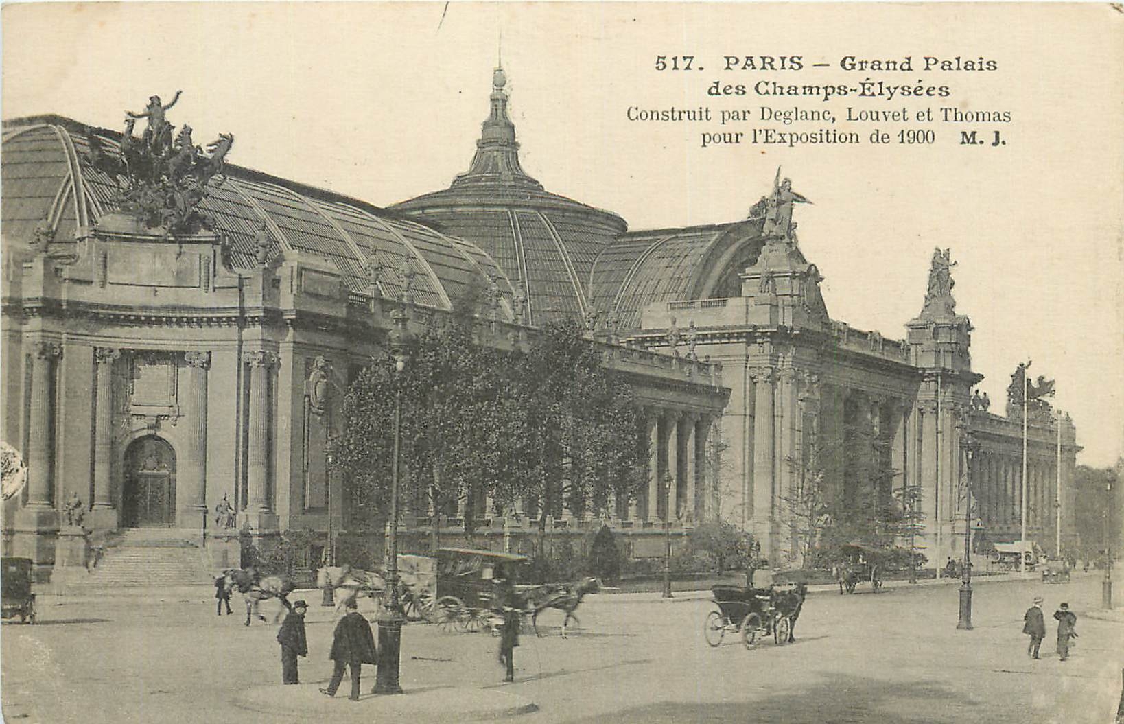 CPA Paris Grand Palais des Champs Elysees construit par Deglane Louvet et Thomas pour l'Exposition d