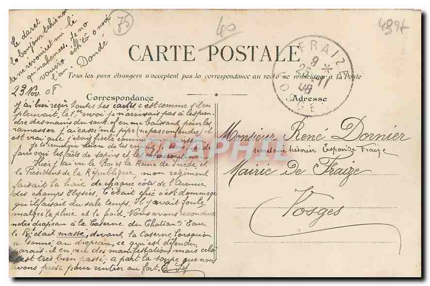 CPA Paris Conservatoire des Arts et Metiers  — Verso