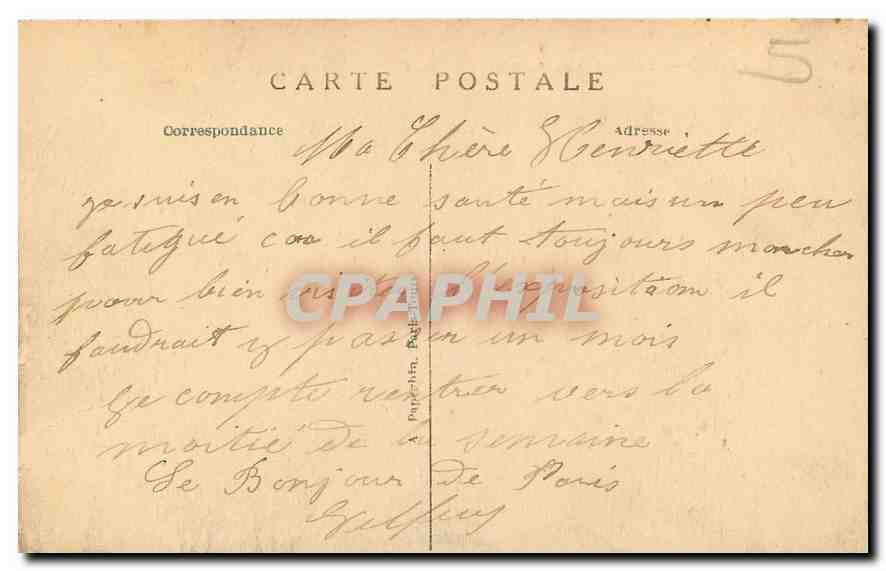 CPA Paris le Pont Alexandre III  — Verso