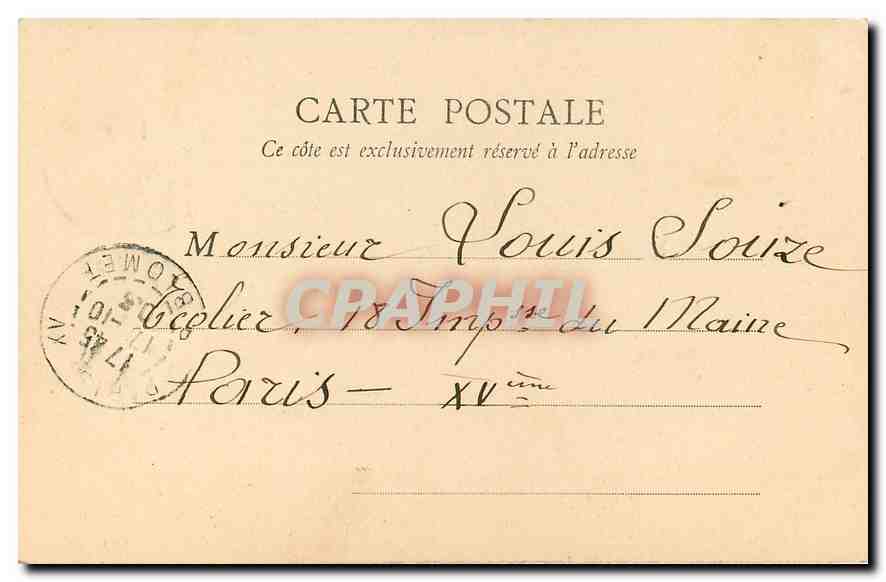 CPA Paris Arts et Metiers Ancienne Eglise du Prieure Saint Martin  — Rückseite