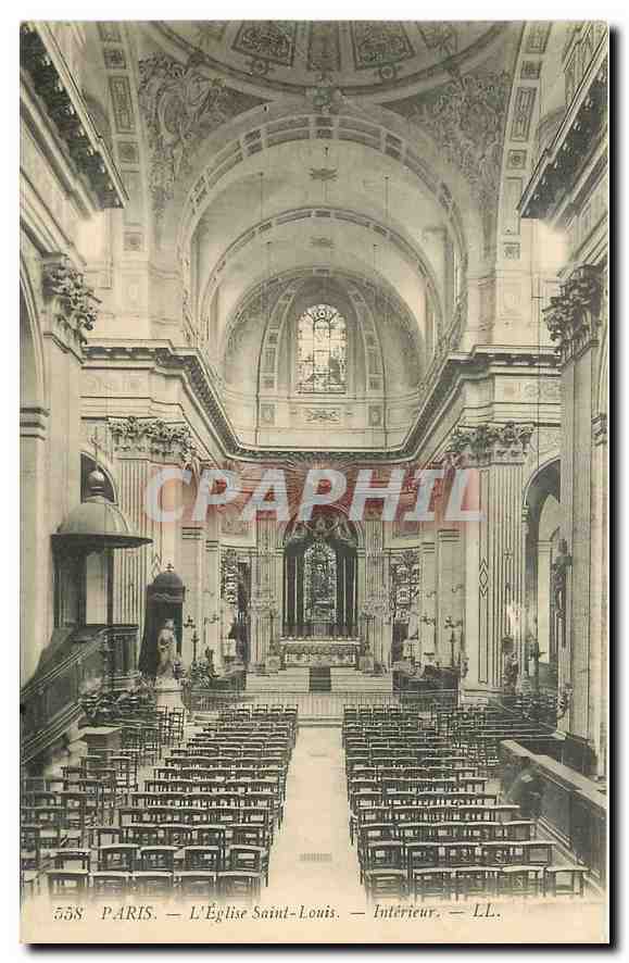 CPA Paris l'Eglise Saint Louis Interieur 