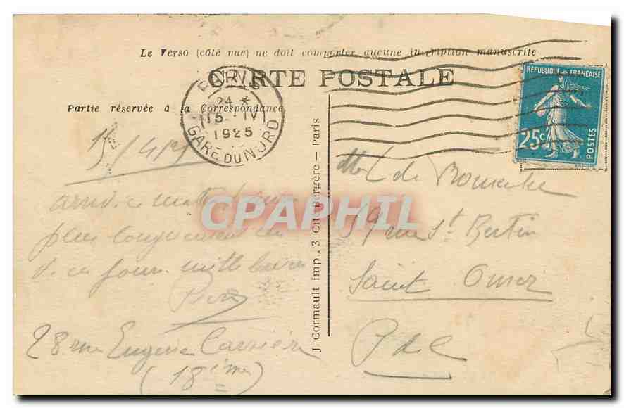 CPA Paris le Grand Palais  — Rückseite