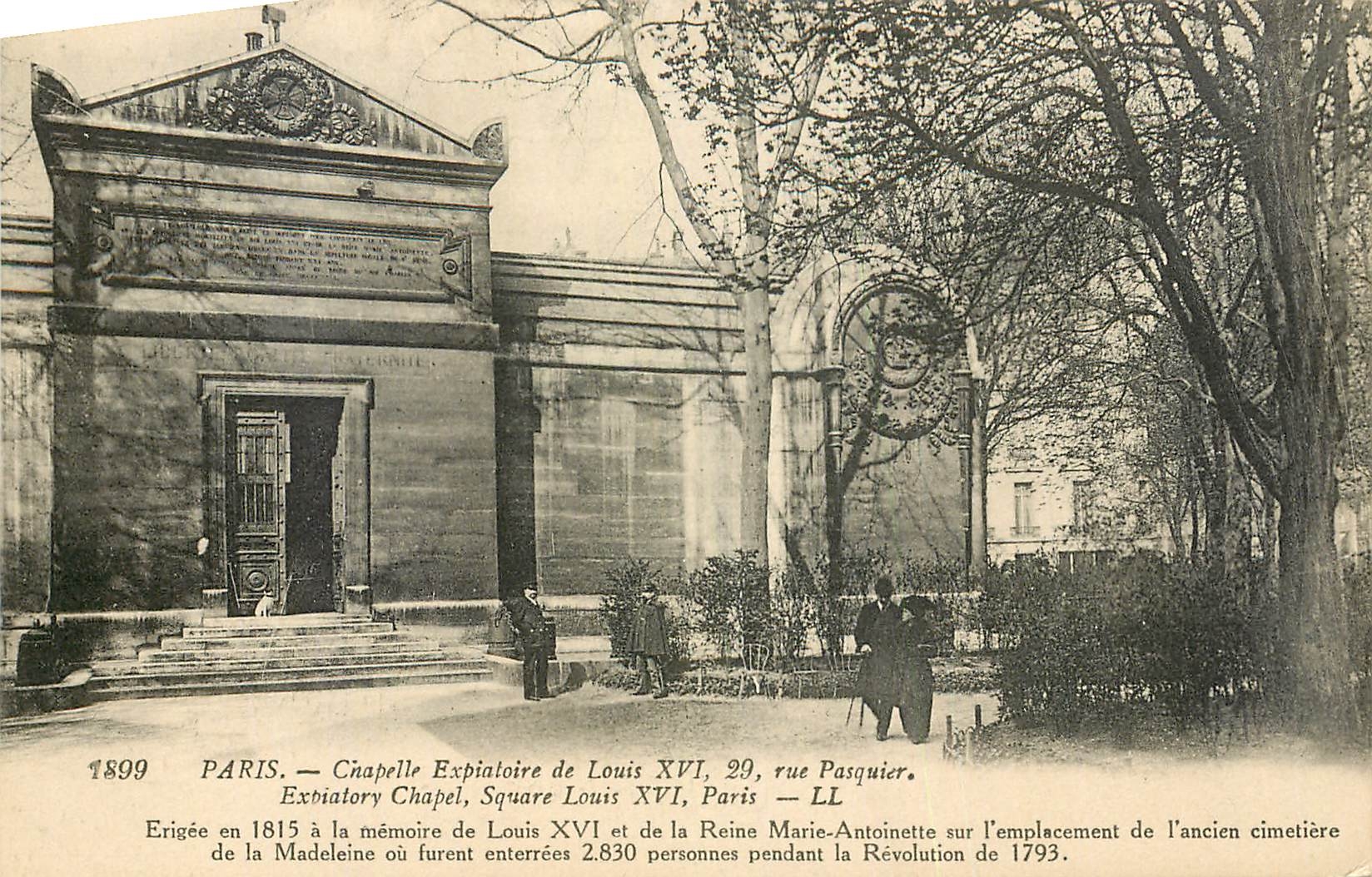 CPA Paris Chapelle Expiatoire de Louis XVI rue Pasquier 