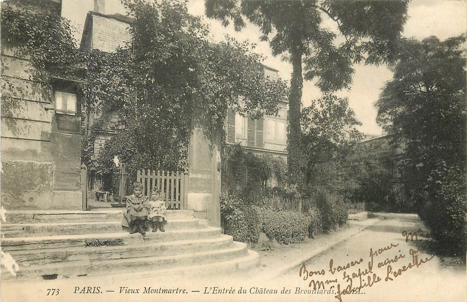 CPA Paris Vieux Montmartre l'entree du Chateau des Brouillards 