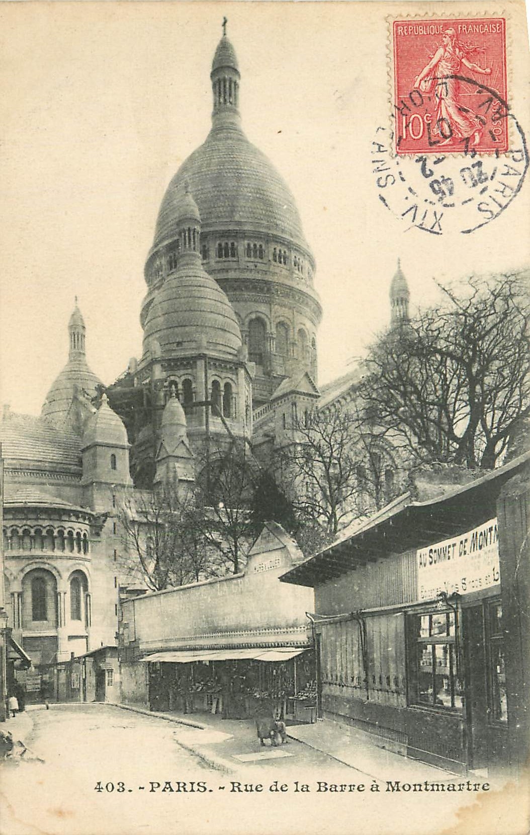 CPA Paris Rue de la Barre a Montmartre 