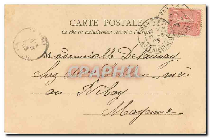 CPA Paris Funiculaire de Montmartre  — Verso