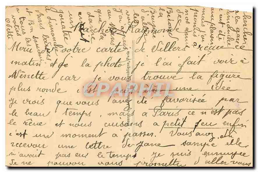 CPA Paris le Palais de Justice  — Rückseite