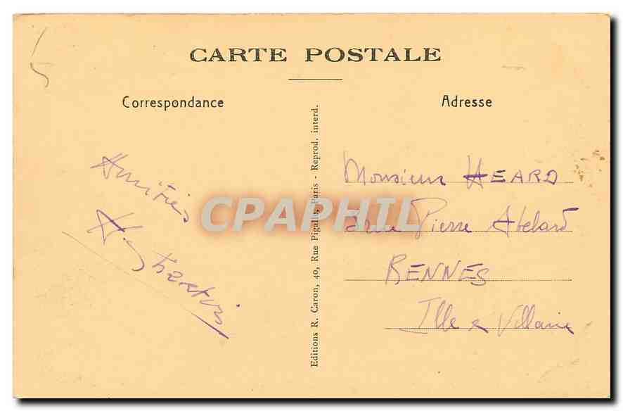 CPA Paris le Trocadero  — Rückseite
