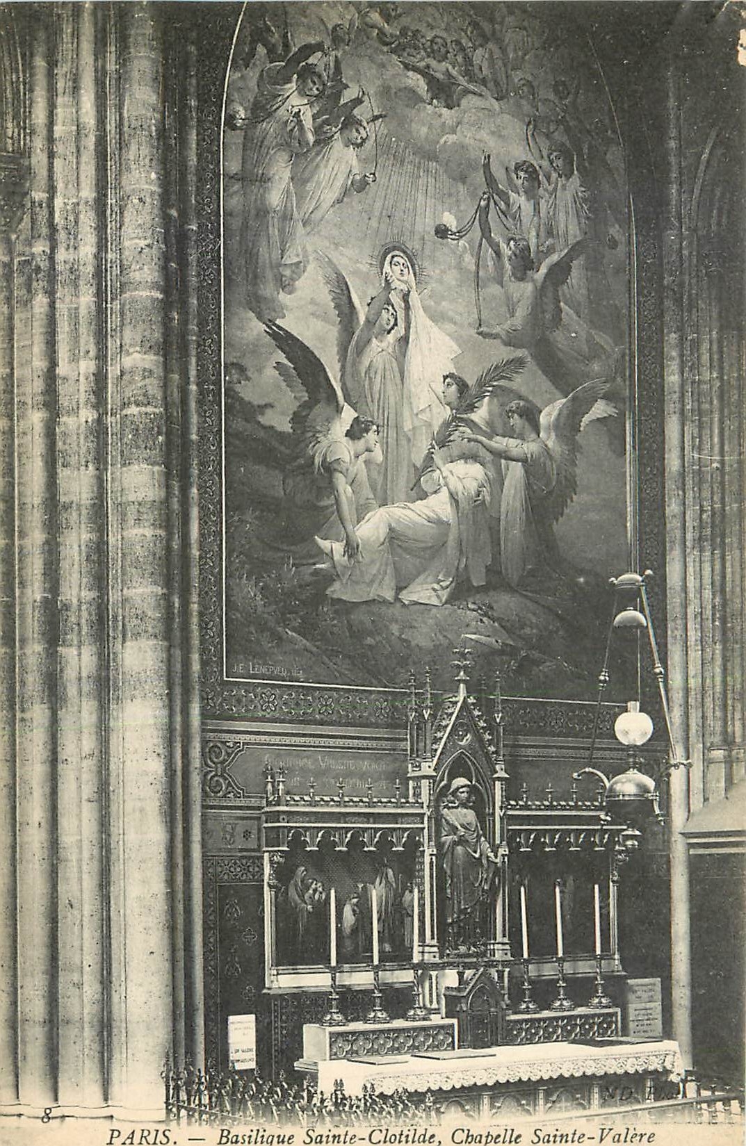CPA Paris Basilique Sainte Clotilde Chapelle Sainte Valere 