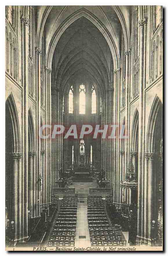 CPA Paris Basilique Sainte Clotilde la Nef Principale 