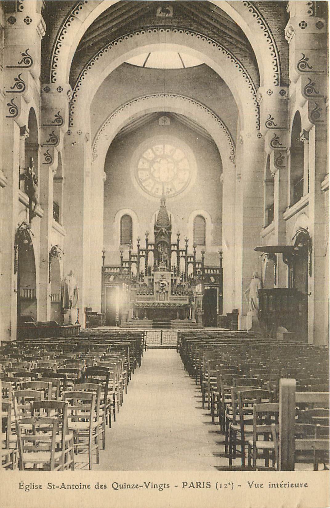 CPA Eglise St Antoine des Quinze Vingts Paris 12e vue Interieure 