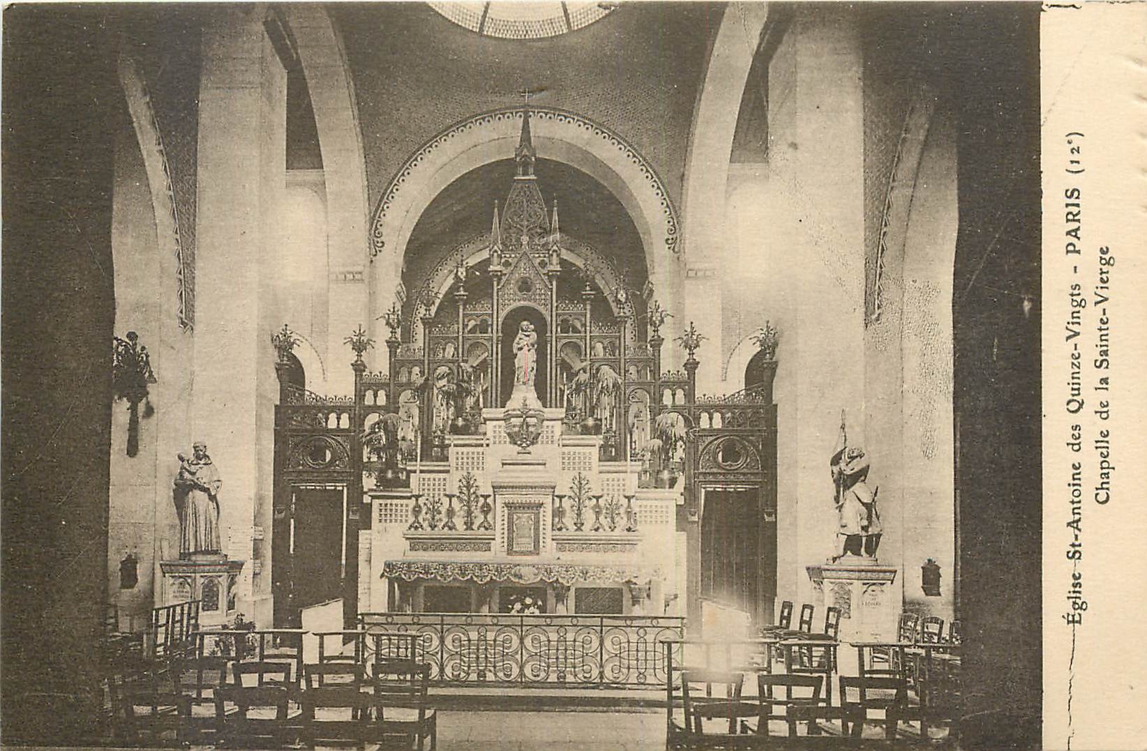 CPA Eglise St Antoine des Quinze Vingts Paris 12e Chapelle de la Sainte Vierge 