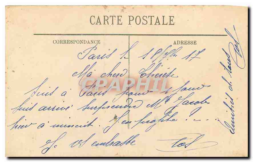 CPA Paris IX le Boulevard des Italiens  — Verso