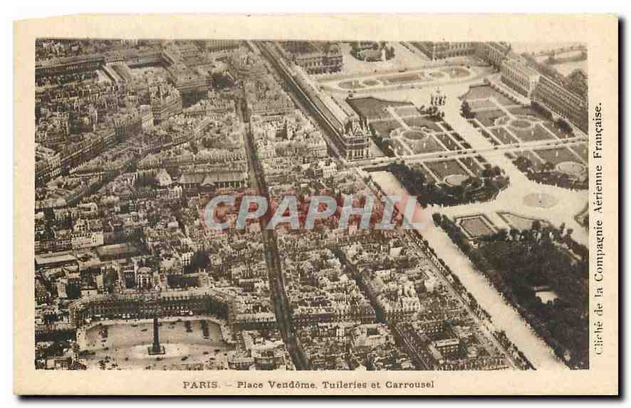 CPA Paris Place Vendome Tuileries et Carrousel 
