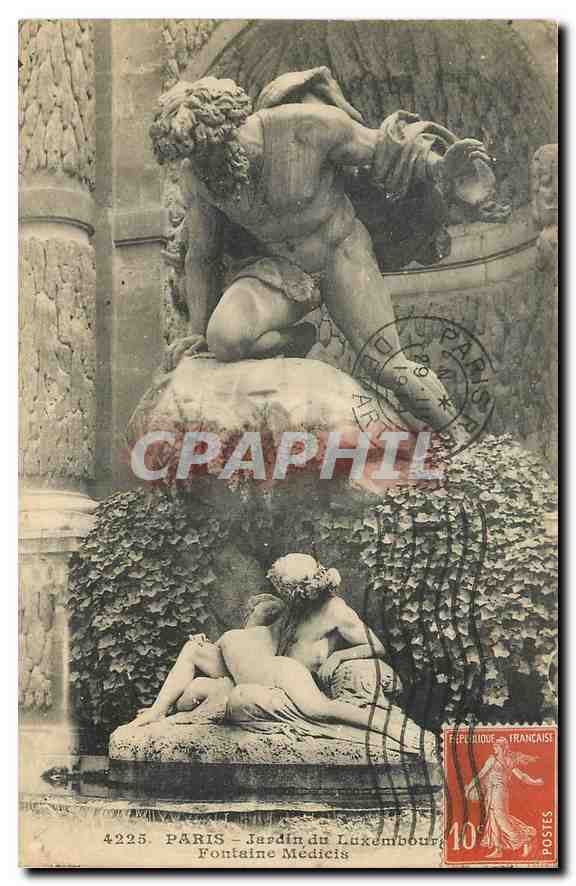 CPA Paris Jardin dy Luxembourg Fontaine Medicis 