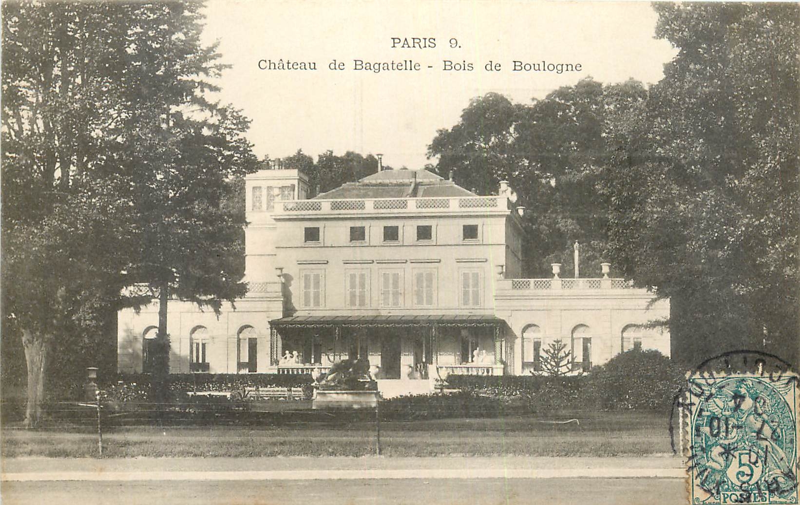 CPA Paris Chateau de Bagatelle Bois de Boulogne 