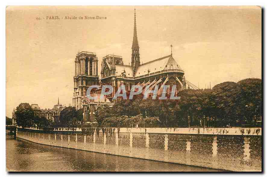CPA Paris Abside de Notre Dame 