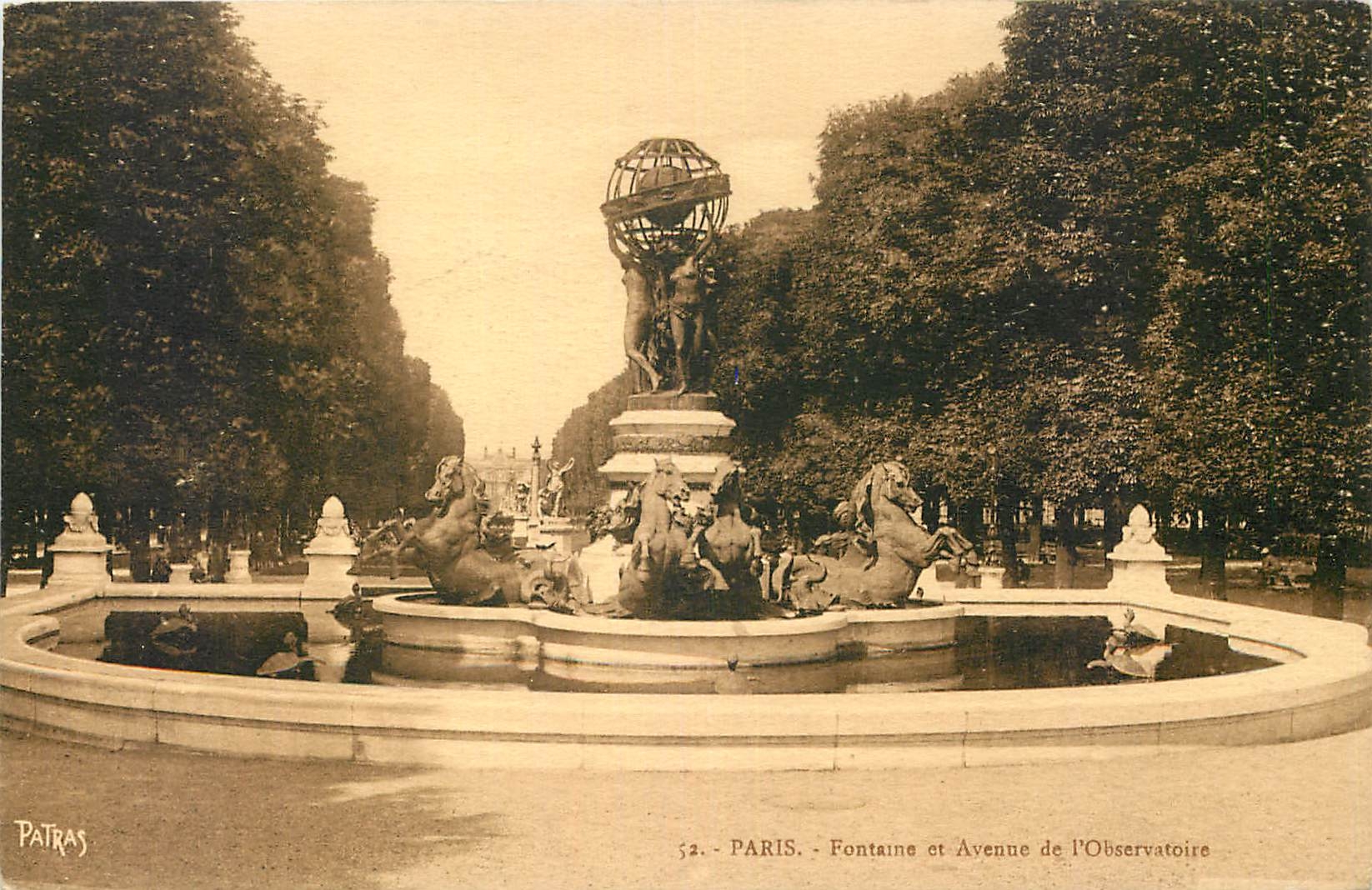 CPA Paris Fontaine et Avenue de l'Observatoire 