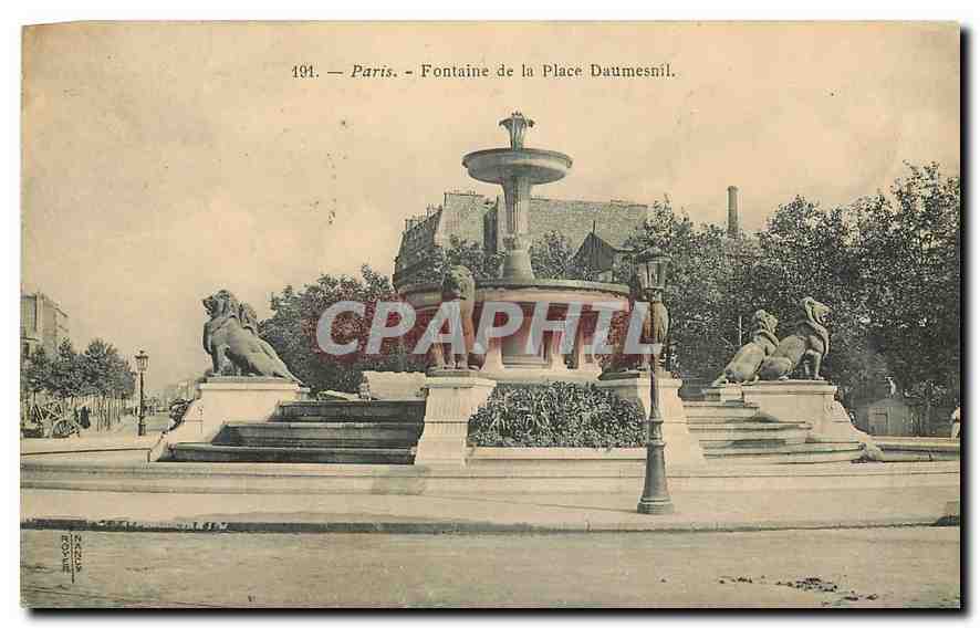 CPA Paris Fontaine de la Place Daumesnil 