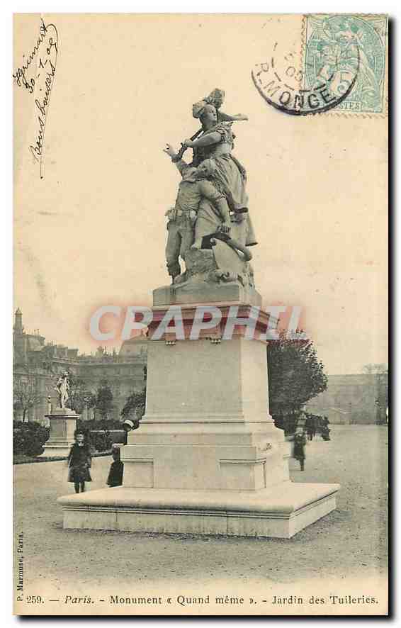 CPA Paris Monument Quand meme Jardin des Tuileries 