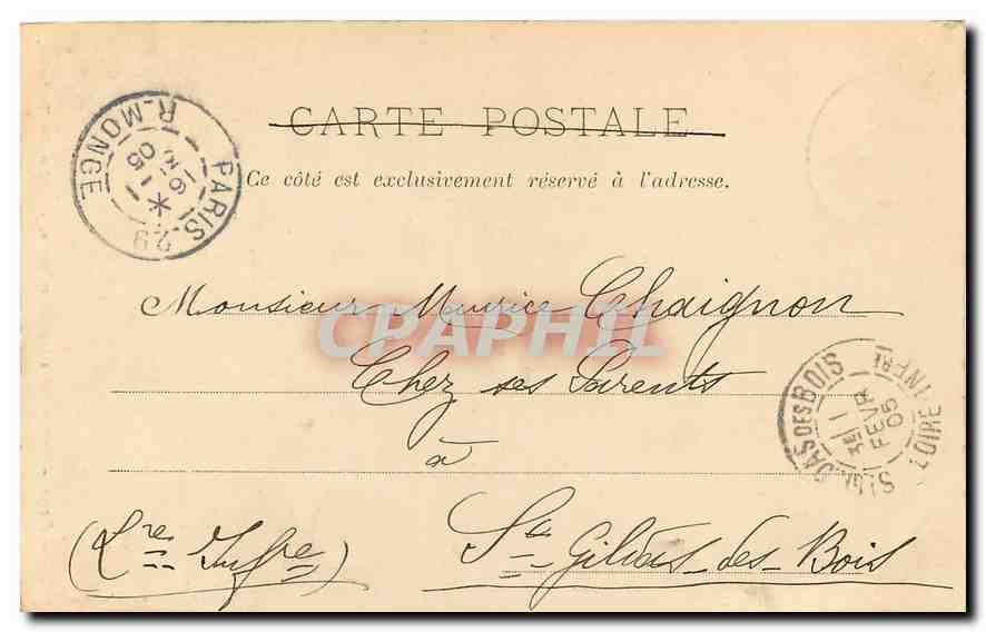 CPA Paris Monument Quand meme Jardin des Tuileries  — Verso