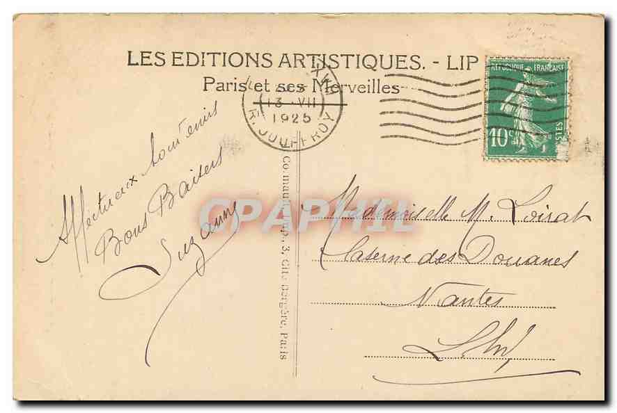 CPA Paris le Jardin du Luxembourg pris vers le Pantheon  — Rückseite