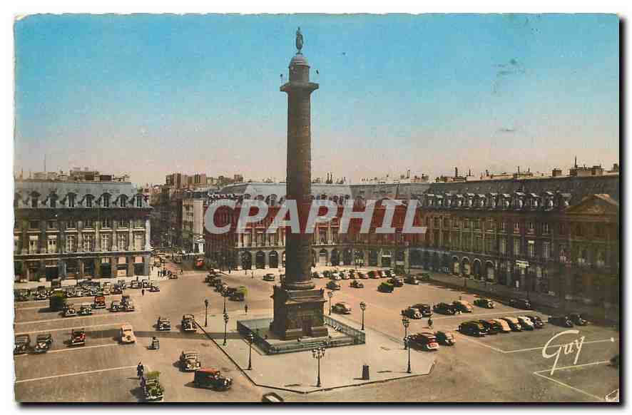 CPA Paris et ses Merveilles Place Vendome 1685 1720 et Colonne de la grande Armee 1810 
