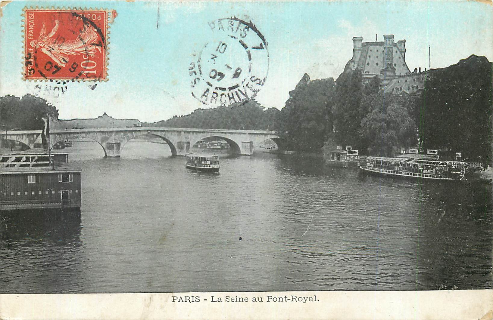 CPA Paris la Seine au Pont Royal 