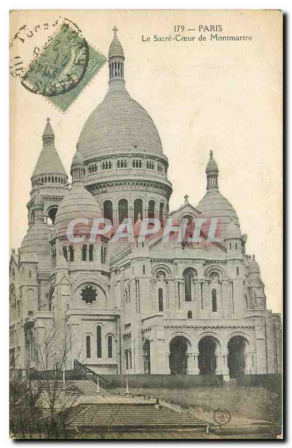 CPA Paris le Sacre Coeur de Montmartre 